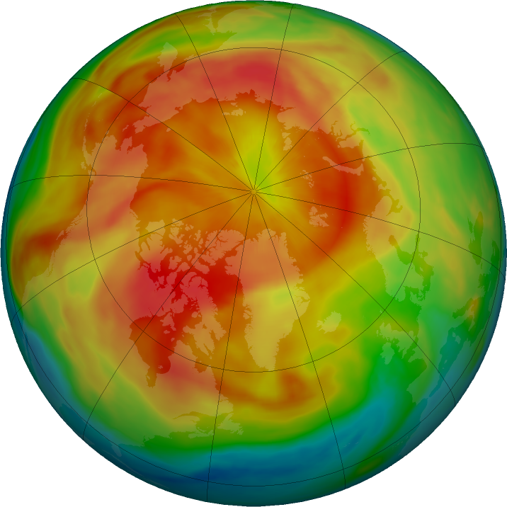 Arctic ozone map for 21 March 2023